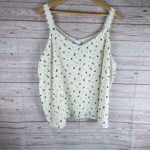 Nordstrom Rack Sleeveless Blouse Woman’s Sz 3X Lace Straps All Over Print